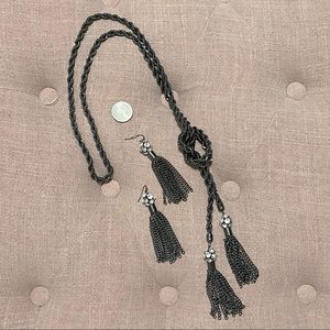 Gunmetal Lariat Necklace and Earrings | Mary Kay Prize